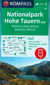 Visoke Ture, južni del / Nationalpark Hohe Tauern, Sud. Mallnitz, Obervellach, Maltatal, Molltal. Vodotesen pohodniški zemljevid 49. izdaja. 2023.