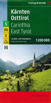 Freytag & Berndt Koroška, Vzhodna Tirolska 1:200.000. Cestni in turistični zemljevid /5/. Objavljeno 2024.