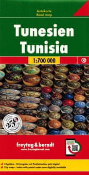 Freytag & Berndt Tunizija 1:700.000. Cestni zemljevid, zložljiv.