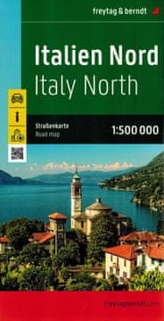 Freytag & Berndt Severna Italija 1:500.000. Cestni in turistični zemljevid. Izdaja 2023.