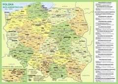 Accent Bikes Poljska. Dvostranski administrativni zemljevid, podloga za mizo.