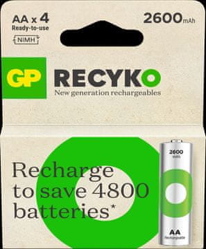 Northix AA ReCyko GP 2600mAh NI-MH - pachet de 4