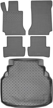 Mercedes C-razred W204 karavan / limuzina od 2007-2014 KOMPLET - gumijaste avtotesnine + zaščitna preproga za prtljažnik