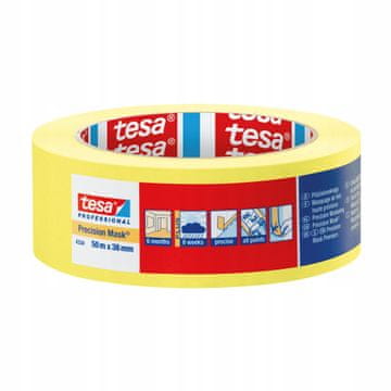 Tesa maskirni papirnati trak, precizno pranje, 6 mc, 50 m x 38 mm