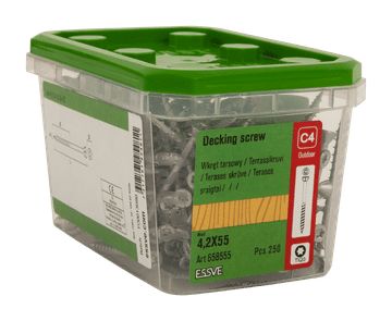 éS DECKING Vijak za teraso CorrSeal za lesene deske 4,2x55mm 250 kosov