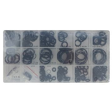 Komplet O-obročev, plastična škatla, 225 kosov, 3x1 - 22x2