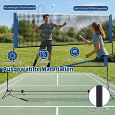 360 Nastavljiva mreža za badmintonsko odbojko s torbo za prenašanje in žogicami