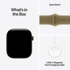 Apple Watch S12 pametna ura, GPS, 42mm, Dark Bronze ohišje z Olive paščkom - M/L
