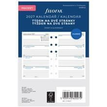 Filofax Polnilo za dnevnik, A7, teden/2 strani