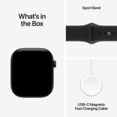 Apple Watch S12 pametna ura, GPS, 46mm, Black Aluminium ohišje s črnim paščkom - M/L