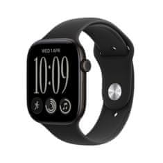 Apple Watch S12 pametna ura, GPS, 46mm, Black Aluminium ohišje s črnim paščkom - M/L