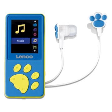 LENCO MP3/MP4 predvajalnik za otroke, 8 GB, razširljiv, moder