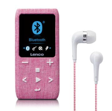 LENCO MP3/MP4 predvajalnik z Bluetoothom, 8 GB, roza, FM radio