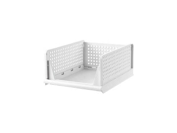 Cool Mango Zložljiv organizator za omaro za shranjevanje oblačil, bela, 33 x 43 x 18,5 cm - Stackly
