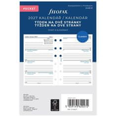 Filofax Polnilo za dnevnik, A7, teden/2 strani