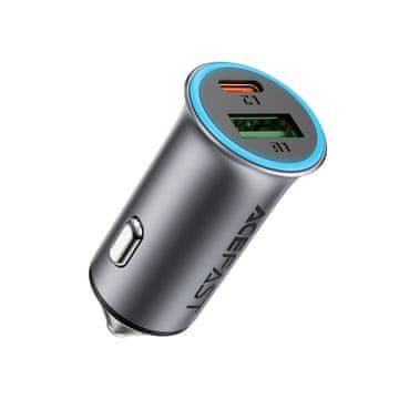 AceFast Acefast B16 95W USB-A + USB-C avtomobilski polnilnik - siv