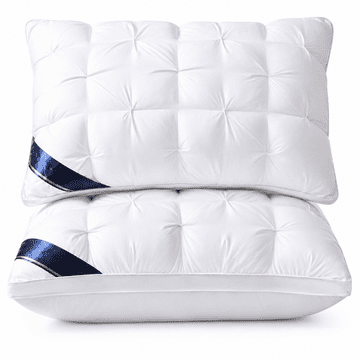 HOME & MARKER® Ergonomski hladilni vzglavnik 45 × 70 cm, pralna prevleka, zračna vlaknasta polnitev, za podporo vratu in udobno spanje | PILLOWLUX