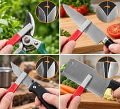 Vixson Prenosni brusilnik za nože in vrtno orodje, legirano jeklo, 2 kosa, 122 × 13 mm, za kuhinjske nože, sekire in škarje | BLADEFIX