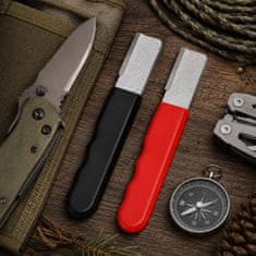 Vixson Prenosni brusilnik za nože in vrtno orodje, legirano jeklo, 2 kosa, 122 × 13 mm, za kuhinjske nože, sekire in škarje | BLADEFIX