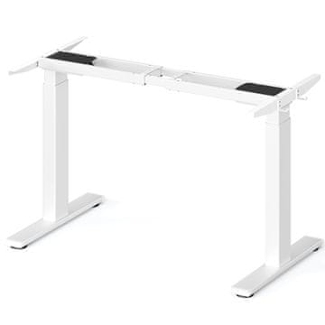 Songmics Električna miza, nastavljiva po višini, 60x107.5x69 cm, bela