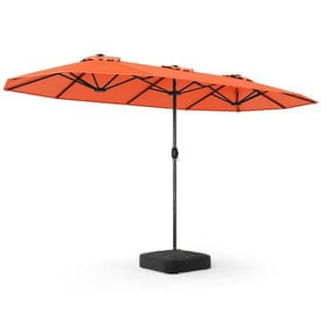 Costway Dvojni senčnik 400x212 cm pravokoten oranžen
