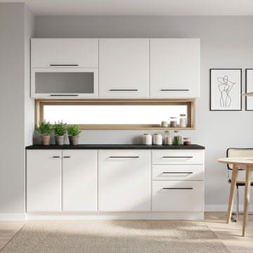 Homestyle4U Kuhinjska omarica, 200x85x60 cm, bela