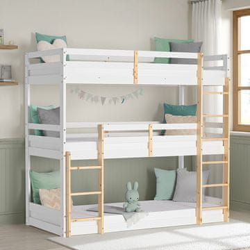 Homestyle4U Troposteljna pograd, 203x205x103 cm, bela