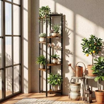 Costway Stojalo za rastline s 6 stopničastimi predelki 42x22x136 cm