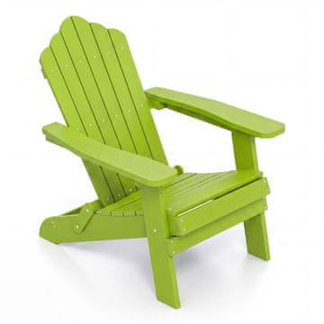 Costway Zložljiv stol Adirondack 88x77x95 cm svetlo zelene barve