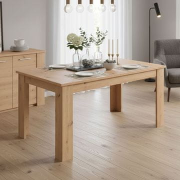 Homestyle4U Jedilna miza, 120x80x76 cm, rjava