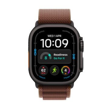 Apple Watch Ultra 4 pametna ura, Cellular, 49mm, Black Titanium ohišje z Burgundy Alpine Loop paščkom - M