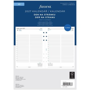 Filofax Polnilo za dnevnik, A5, dan/stran