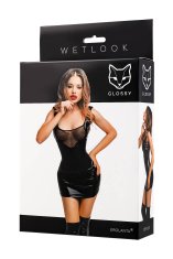Gardj Europe Glossy Rimma, obleka, wetlook, črna, S