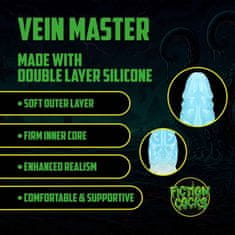 Gardj Europe Vein Master – silikonski dildo – modro-bel