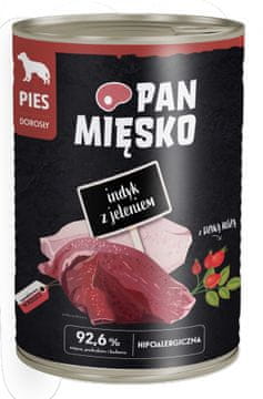 shumee Mr. Meat | Mokra hrana za odrasle pse | 400 g pločevinka - Puran z jelenom 400 g