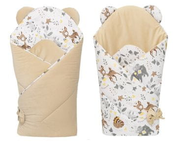 shumee Otroška zavitka za dojenčke žamet kapučino bež jelenov videz