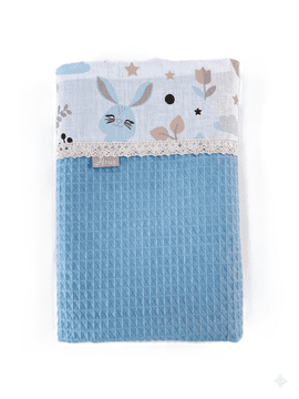 shumee Odeja / vafljeva odeja 75x100 Little Boy živali temno modra