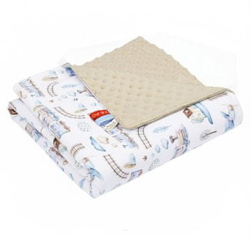 shumee Odeja, karo, minky 75x100 (kapučino + choo-choo)