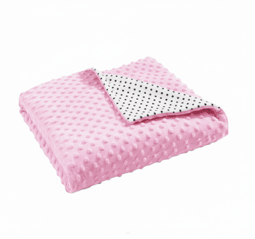shumee Odejica Minky 75x100 (roza + črne pike)