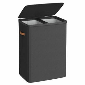 shumee Koš za perilo 2 x 85 L temno siv