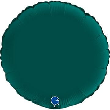 shumee Folija balon - okrogel satenast steklenično zelen 46 cm, Grabo