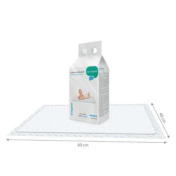 shumee Supervpojna higienska previjalna podloga s samolepilnimi trakovi 40 x 60 cm XXL 20 kosov