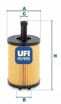 UFI 25.023.00 VLOŽEK ZA OLJNI FILTER