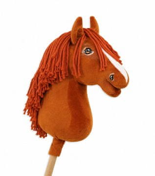 BB Hobby Horse Velik Premium konj s palico - kostanjev A3