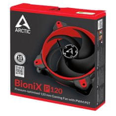 Arctic Cooling BioniX P120 Pressure-optimised PWM PST Red Ventilator za ohišje (120 mm, 200-2100 RPM, PWM) (ACFAN00115A)