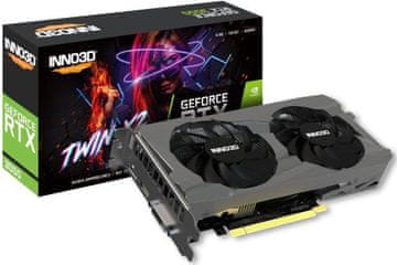 inno3D GeForce RTX 3050 Twin X2 V2 6GB GDDR6, 96-bit, HDMI/DP/DVI (N30502-06D6-1880VA60) grafična kartica