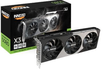 inno3D GeForce RTX 5080 X3 16GB GDDR7, 256-bit, 1x HDMI / 3x DP (N50803-16D7-176068N) grafična kartica