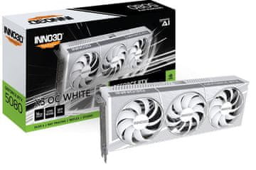 inno3D GeForce RTX 5080 X3 OC 16GB GDDR7, 256-bit, 1x HDMI / 3x DP, bela (N50803-16D7X-17605211) grafična kartica