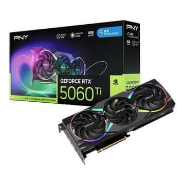 PNY GeForce RTX 5060 Ti ARGB OC 8GB GDDR7, 128-bit, 1x HDMI / 3x DP, RGB (VCG5060T8TFXXPB1-O) grafična kartica