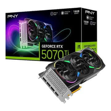 PNY GeForce RTX 5070 Ti Gaming Triple Fan ARGB 16GB GDDR7, 256-bit, 1x HDMI / 3x DP, RGB (VCG5070T16TFXXPB1) grafična kartica